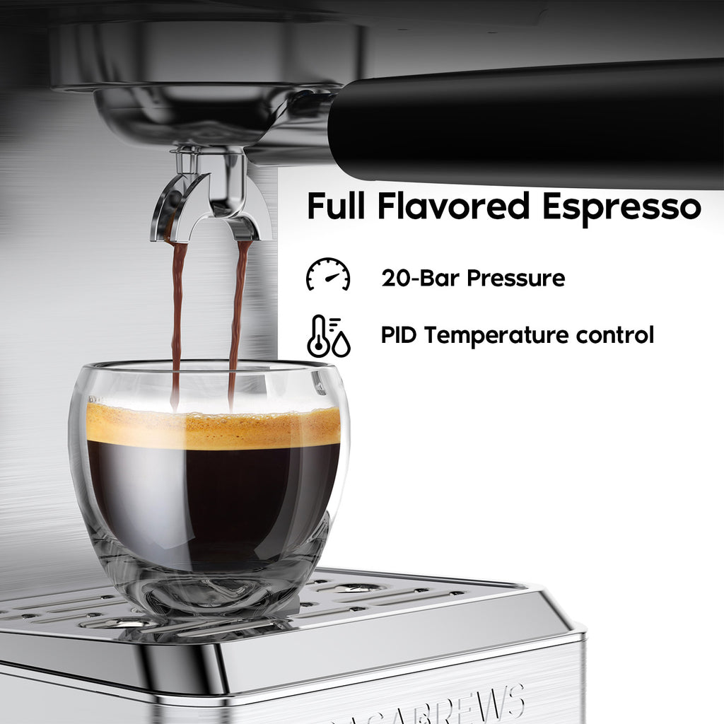 CASABREWS 4700GENSE™ 20-Bar-Espresso- und Americano-Kocher mit Dampfstab und Temperaturregelung