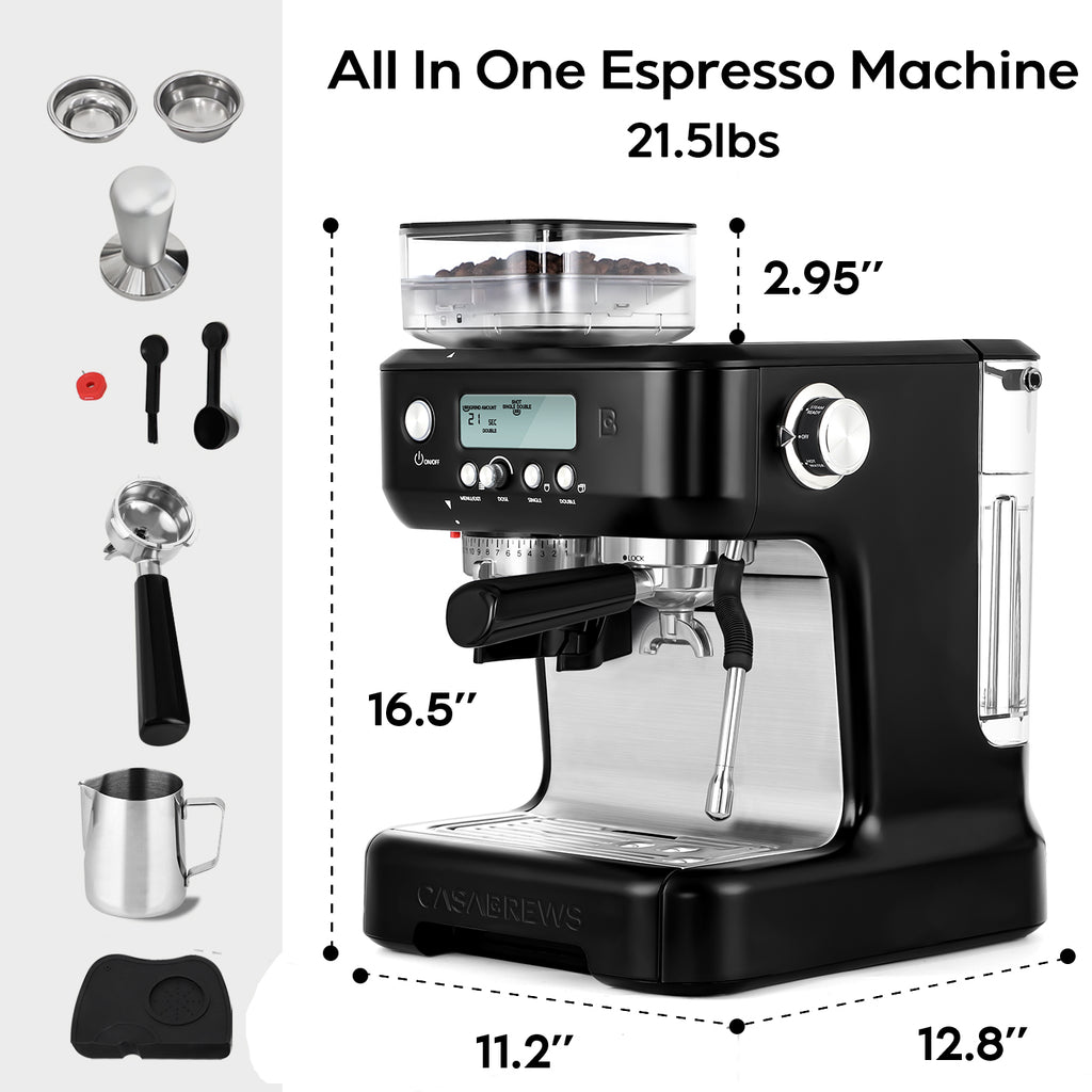 Casabrews 5700PRO™ All-in-One-Espressomaschine mit digitalem LCD-Display