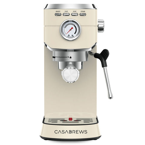 CASABREWS CM5418™ Kompakte 20-Bar-Espressomaschine mit Edelstahl-Milchaufschäumer und Dampfstab